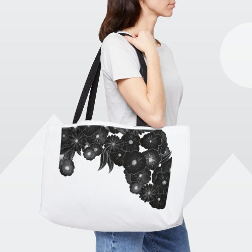 Black Flowers | Weekender Tote Bag